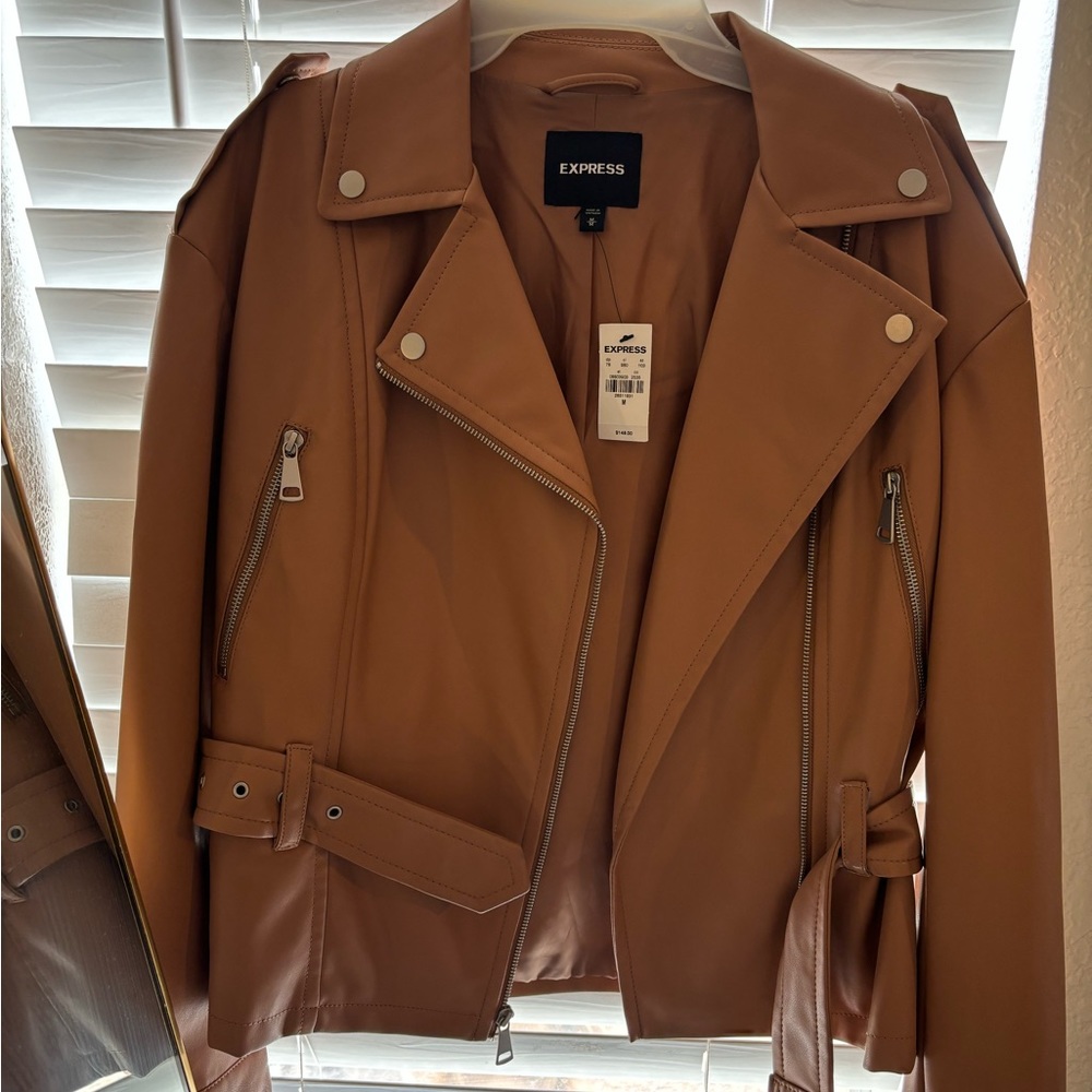 NWT faux leather express jacket